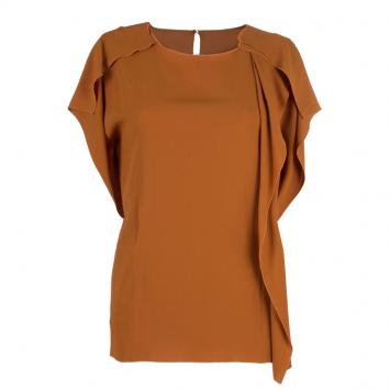 Pre Owned Philosophy di Alberta Ferretti Orange Asymmetric Top M
