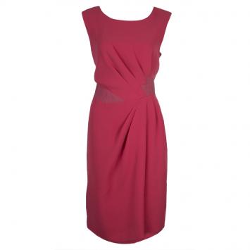 Pre Owned Philosophy di Alberta Ferretti Pink Pleated Sleeveless Dress M