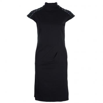 Pre Owned Philosophy di Alberta Ferretti Black Shoulder Detail Dress M