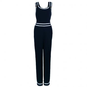 Pre Owned Philosophy di Alberta Ferretti Navy Sailor Jumpsuit M