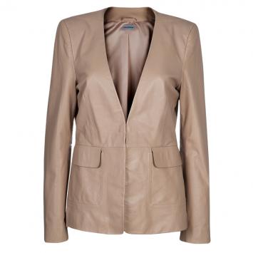 Pre Owned Philosophy Beige Leather Blazer M
