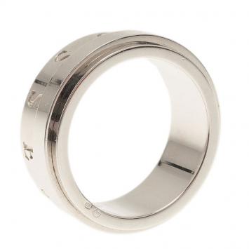 Pre Owned Piaget Possession Eccentric Diamond White Gold Band Ring Size 53