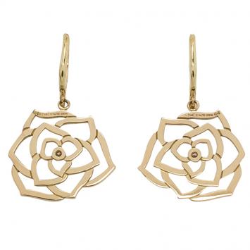 Pre Owned Piaget Rose Diamond Rose Gold Earrings