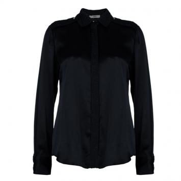 Pre Owned Prabal Gurung Draped Embellished Shirt Top M