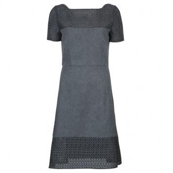 Pre Owned Prabal Gurung Grey Wool Dress M