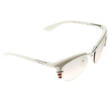 Pre Owned Prada Ivory SPR 60O Dixie Cat Eye Sunglasses