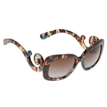 مملوكة مسبقًا Prada Brown Tortoise Frame Baroque Sunglasses