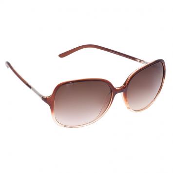 Pre Owned Prada Brown SPR 18M Oversized Square Sunglasses