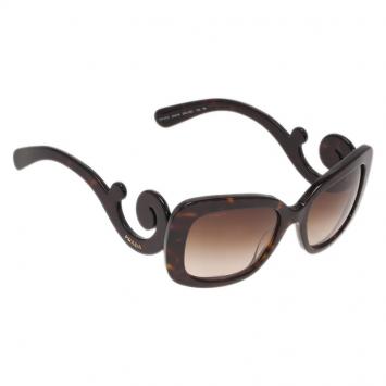 Pre Owned Prada Tortoise SPR270 Oversized  Sunglasses