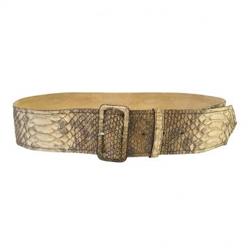 مملوكة مسبقًا Prada Beige Python Waist Belt 85CM