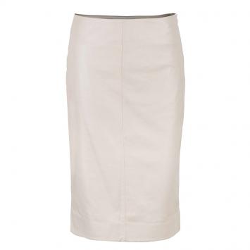 مملوكة مسبقًا Prada Nude Leather Skirt S
