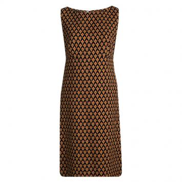 Pre Owned Prada Multicolor Diamond Print Sleeveless Dress M