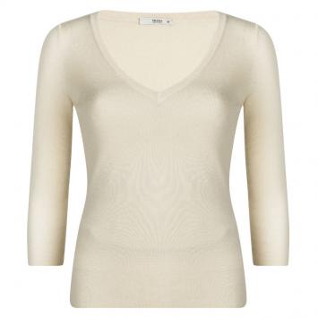 Pre Owned Prada Cream V-Neck Sweater M