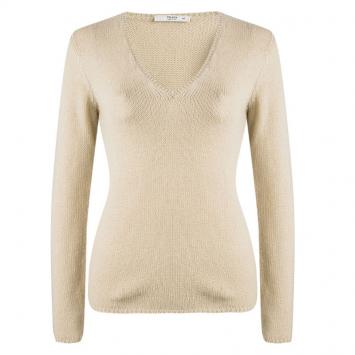 Pre Owned Prada Brown V-Neck Sweater S