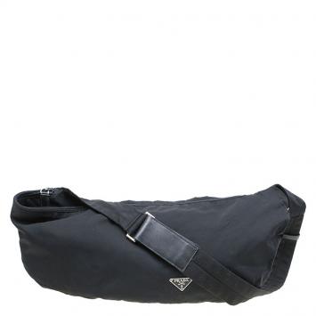 Pre Owned Prada Black Nylon Fanny Pack Bag