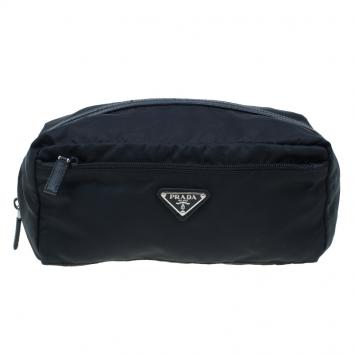 Pre Owned Prada Black Nylon Toiletry Case