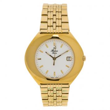 Pre Owned Rama Swiss White Gold-Plated Stainless Steel Women's Wristwatch 40MM
