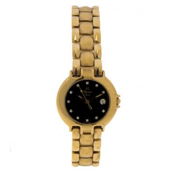 Pre Owned Rama Swiss Black Gold-Plated Stainless Steel Women's Wristwatch 26MM