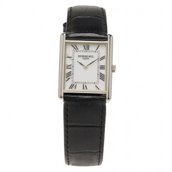 Pre Owned Raymond Weil White Stainless Steel Classic Unisex Wristwatch 24MM