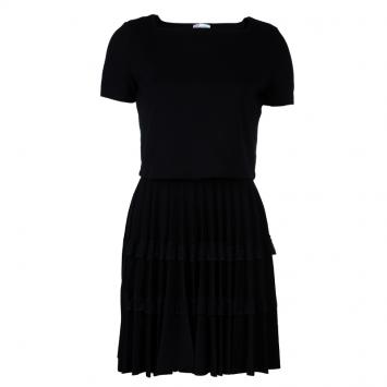 مملوكة مسبقًا RED Valentino Black Short Sleeve Dress S