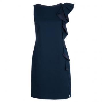 مملوكة مسبقًا RED Valentino Navy Ruffle Dress M