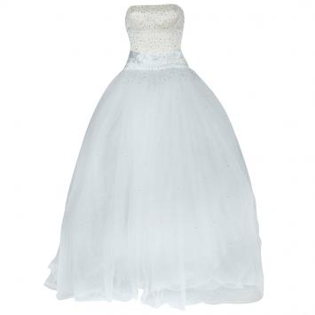 Pre Owned Reem Acra 'Alice In Wonderland' Spring 2010 Wedding Gown S