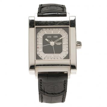 Pre Owned Roberge Black Stainless Steel Pégase Quantième Women's Wristwatch 32MM