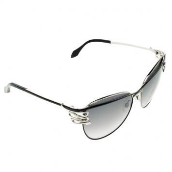 Pre Owned Roberto Cavalli Black 722S Muroroa Aviator Sunglasses