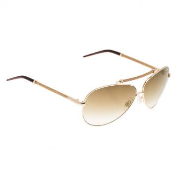 Pre Owned Roberto Cavalli Gold Cercione Aviators