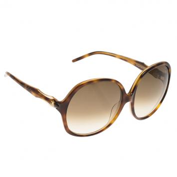 Pre Owned Roberto Cavalli Tortoise Frame Bougainvillea Square Sunglasses