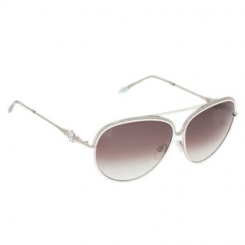 Pre Owned Roberto Cavalli White Tureia Aviators