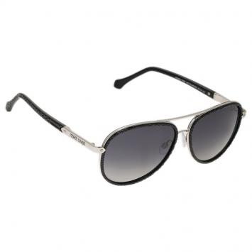 Pre Owned Roberto Cavalli Silver and Black Adhafera Aviators
