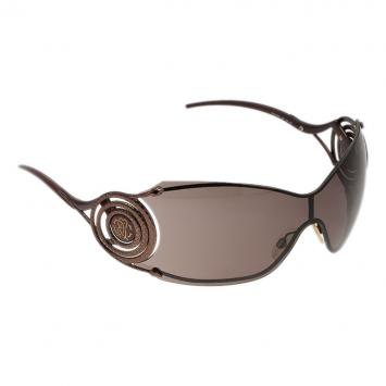 Pre Owned Roberto Cavalli Brown Opale Shield Sunglasses
