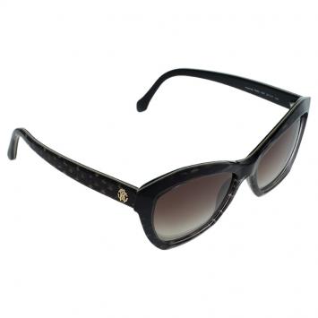 Pre Owned Roberto Cavalli Brown Alamak Butterfly Sunglasses