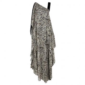 Pre Owned Roberto Cavalli Multicolor Printed Silk Sleeveless Wrap Dress M