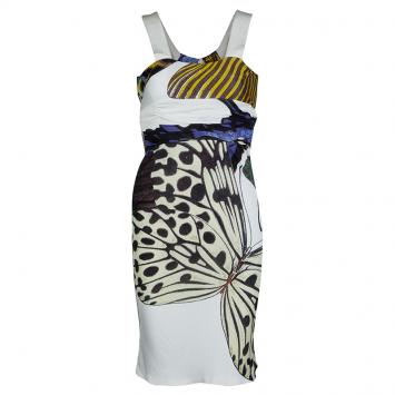 Pre Owned Roberto Cavalli Multicolor Printed Knit Animal Print Dress S
