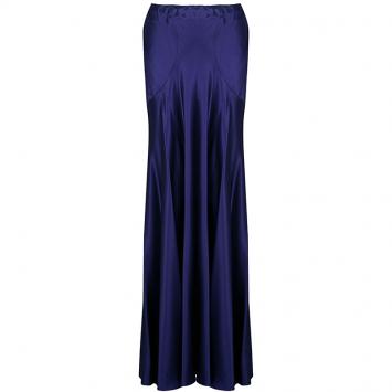 Pre Owned Roberto Cavalli Purple Silk Long Skirt M