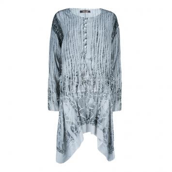 Pre Owned Roberto Cavalli Black and Grey Top M