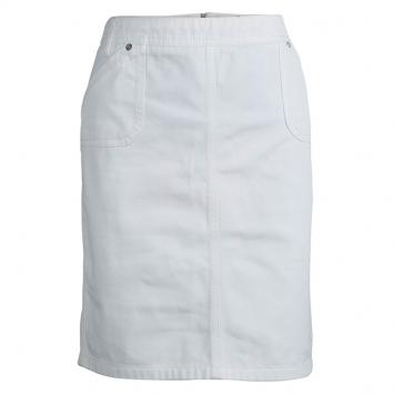Pre Owned Roberto Cavalli White Denim Mini Skirt S