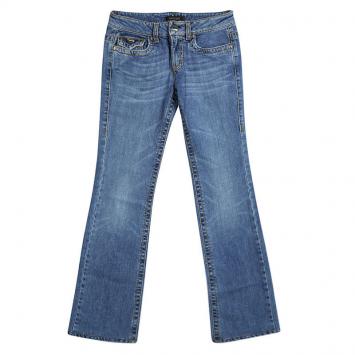 Pre Owned Roberto Cavalli Blue Light Wash Faded Effect Denim Boot Cut Jeans S