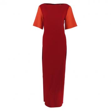 Pre Owned Roksanda Ilincic Colorblock Crepe Long Dress M