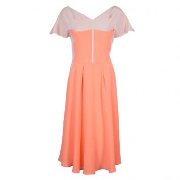 Pre Owned Roksanda Ilincic Neon Orange Short Sleeve Dress M