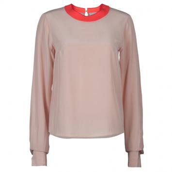 Pre Owned Roksanda Ilincic Light Pink and Neon Detail Blouse M