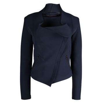 Pre Owned Roland Mouret Slate Grey Double Faced Solar Jacket M