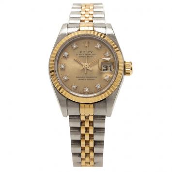 Pre Owned Rolex Gold 18K Yellow Gold and Stainless Steel Datejust Women's Wristwatch 26MM