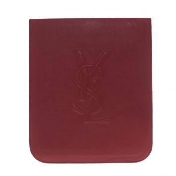 Pre Owned Saint Laurent Paris Red Leather Belle Du Jour iPad Sleeve