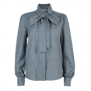 Pre Owned Saint Laurent Paris Monochrome Neck-tie Top S