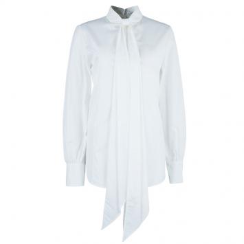 Pre Owned Saint Laurent Paris White Cotton Long Sleeve Shirt M