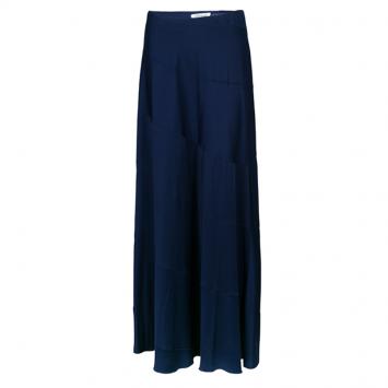 Pre Owned Saint Laurent Paris Navy Maxi Skirt M