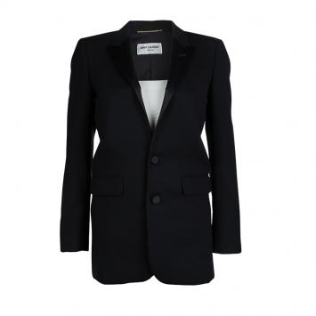 Pre Owned Saint Laurent Paris Black Wool Buttondown Blazer S